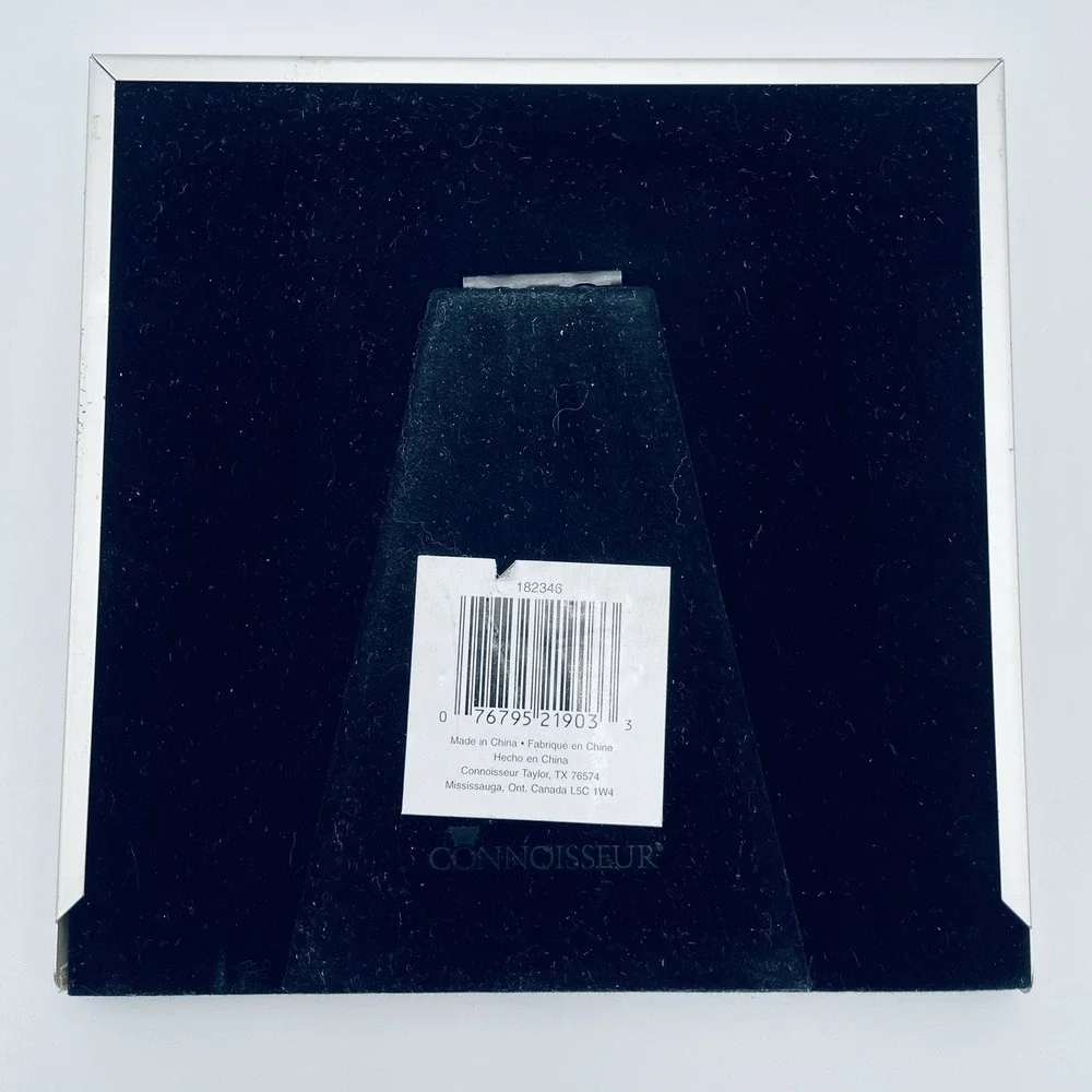 Connoisseur Silver Christmas Bells Holly Picture Frame Blue‎ 3x3 Tabletop 182346